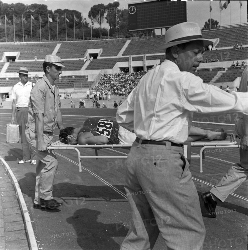 Olympic Games Rome 1960: Broken leg of Vladimir Bulatov.