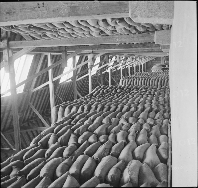 Cereals; grain, supply inventory; stock; 1944.