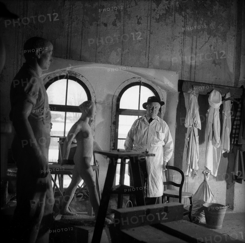 Arnold Huggler in his Studio.