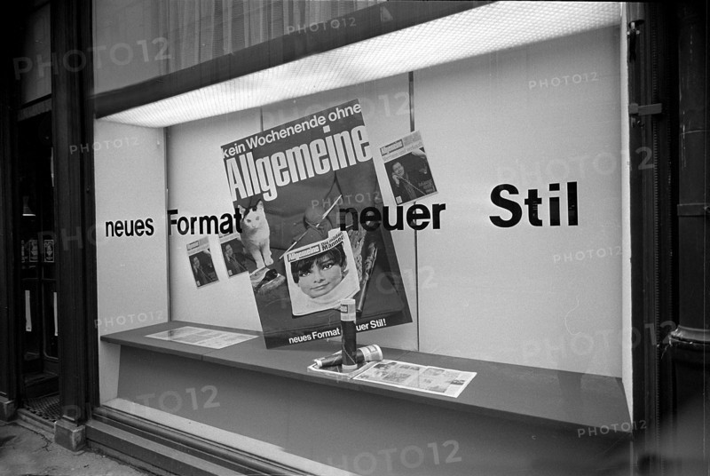 Shop window Ringier publisher: relaunch of the SAVZ, 1968.