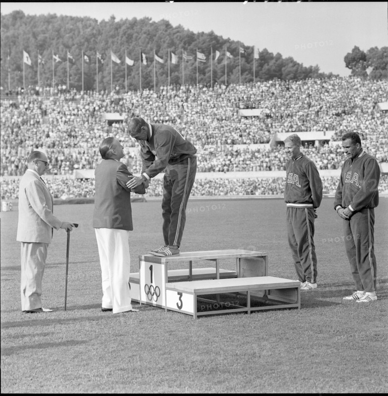 Rome 1960: final 400m hurdles; 1 Davis, 2 Cushman, 3 Howard, USA.