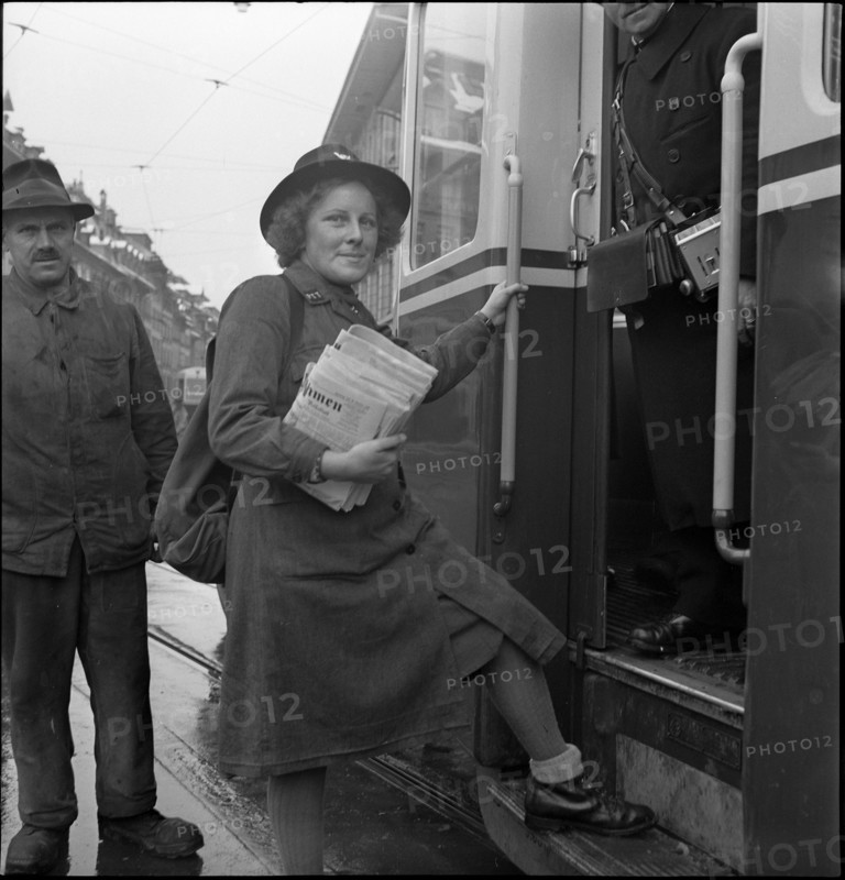 Women during World War 2; postwoman; 1940.