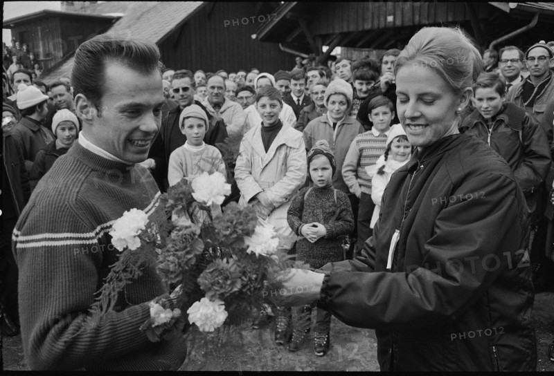 Presentation ceremony of the 40th Swiss Championship: Denis Mast, 1966.