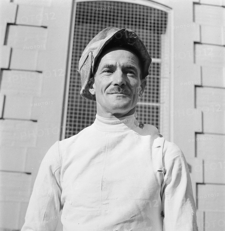 Saber, sabre fencer Adolf Stocker 1942.