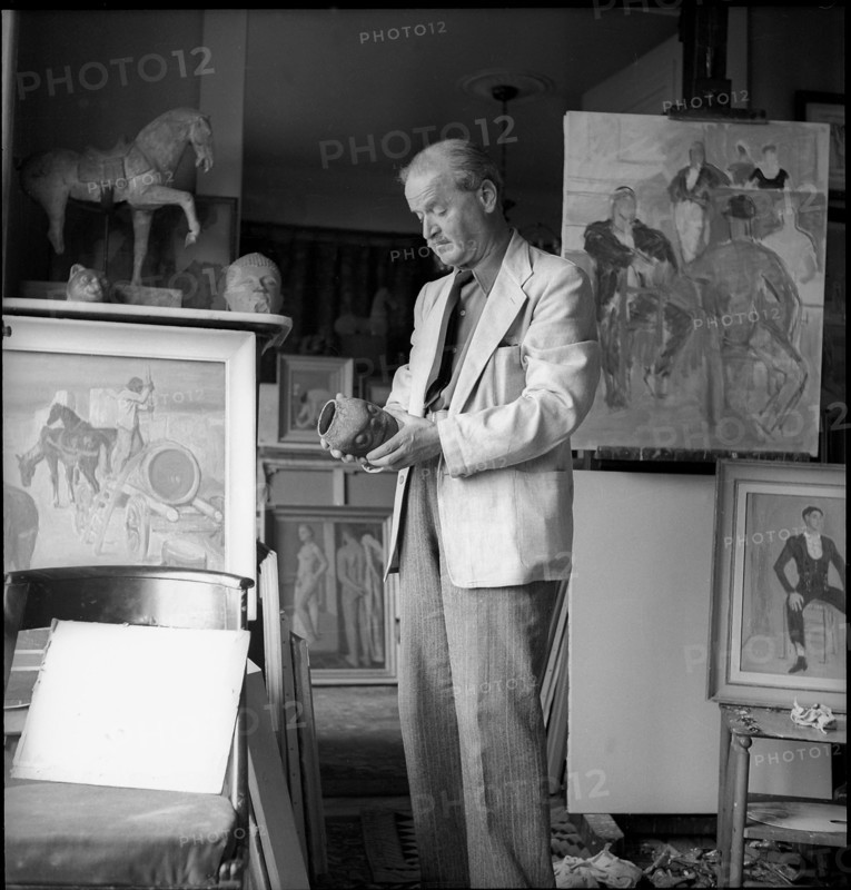 Wilhelm Gimmi, painter, Chexbres 1956.