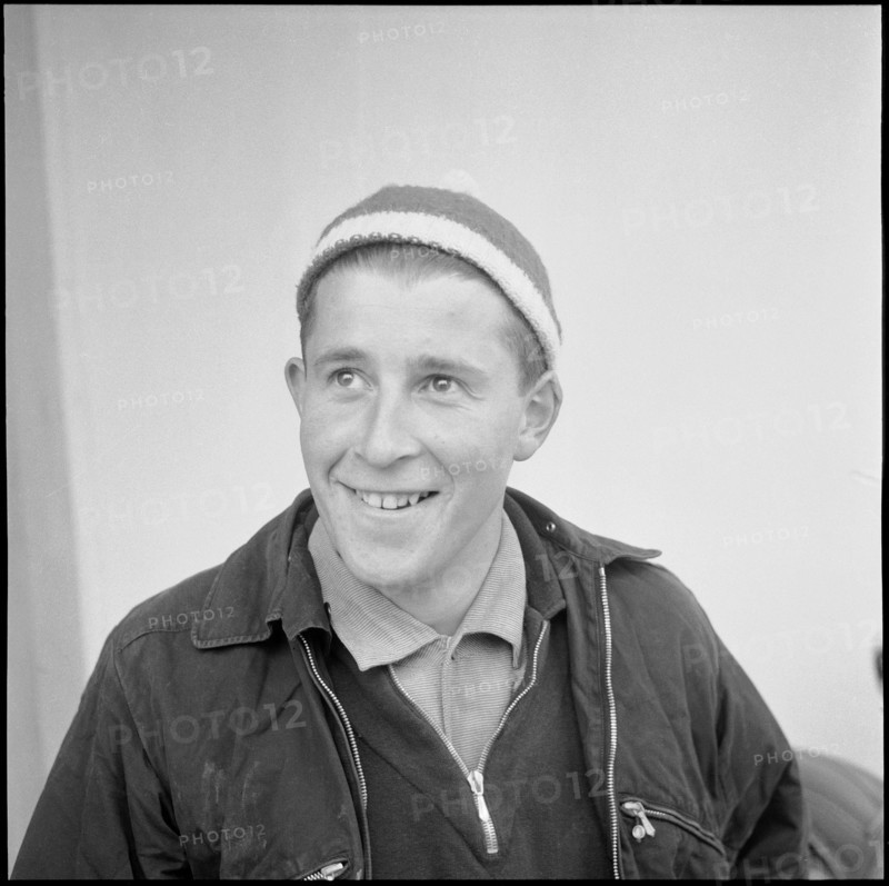 Racing skier Adolf Mathis, around 1950.