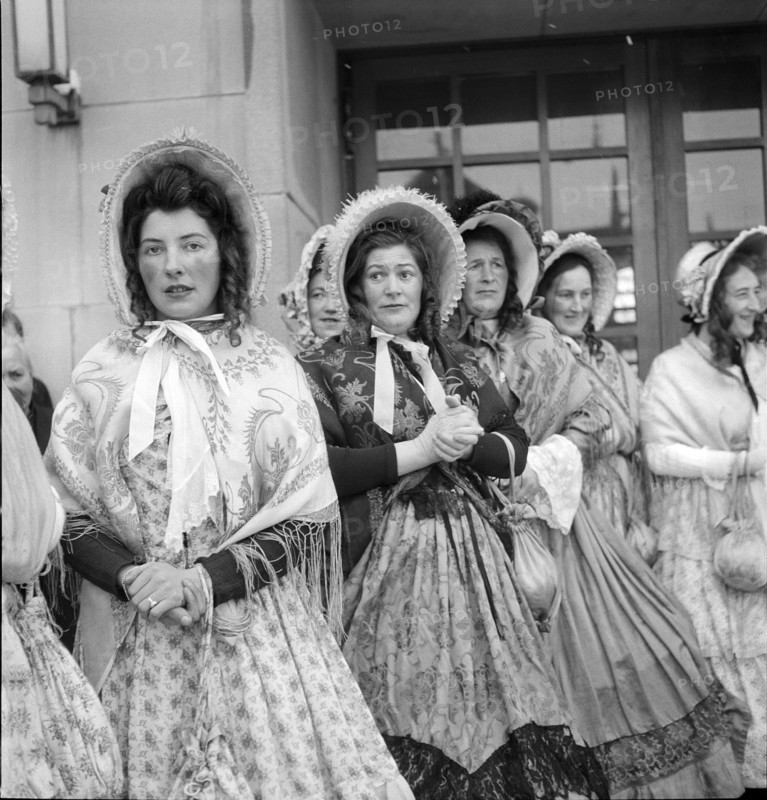 Carnival festivities in Unteraegeri, circa in 1950.
