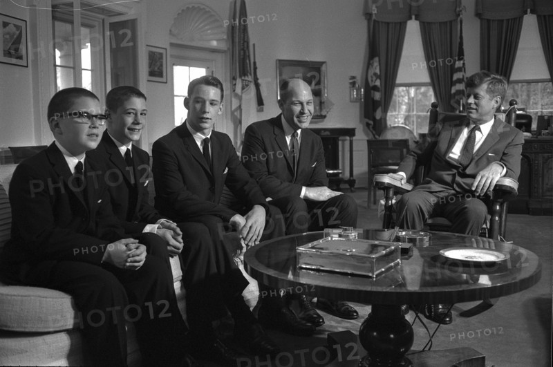 John F. Kennedy receives Ambassador W. T. Davis jr. 1963.