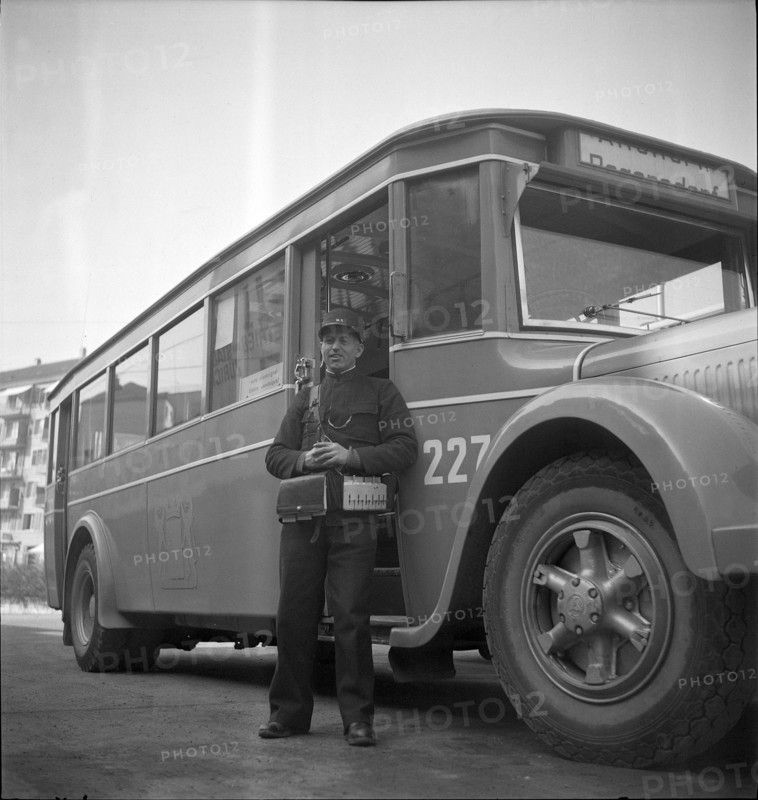 Ticket collector Gerhard Boesch 1948