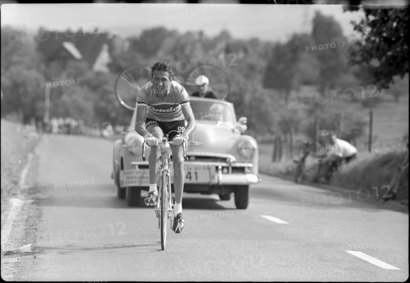 Carlo Clerici, racing cyclist, around 1954 .