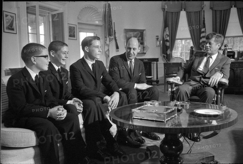 John F. Kennedy receives Ambassador W. T. Davis jr. 1963.