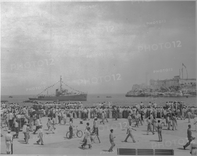 Cuba receives nine warships from the USA, Havana 1947.