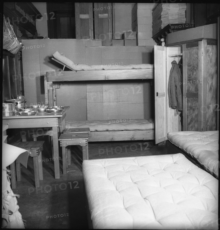 After World War 2: simple living equipment in a box.