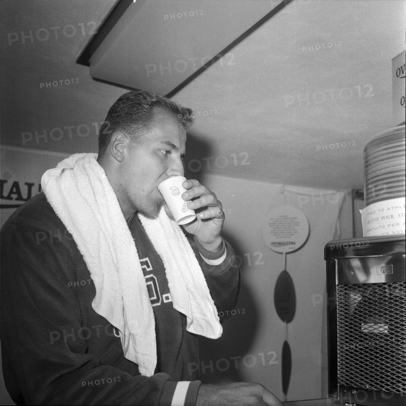 Rome 1960: American athlete with Ovomaltine.