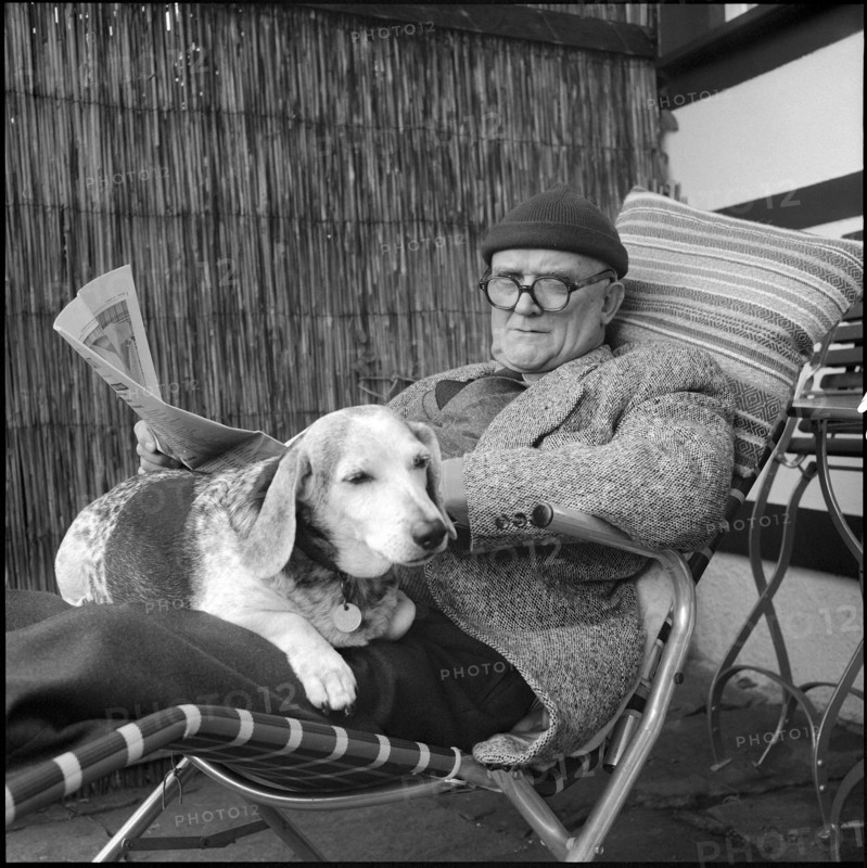 Emil Hegetschweiler with Dog, around 1950.