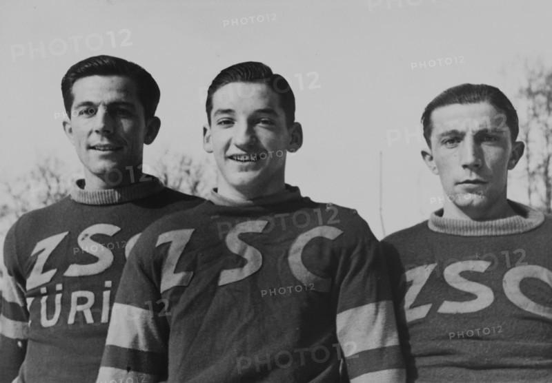 Charly Kessler, Heini Lohrer, Herbert Kessler, ZSC, around 1936.