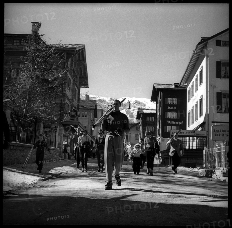 Prince Bernhard of the Netherlands in Zermatt, 1948.