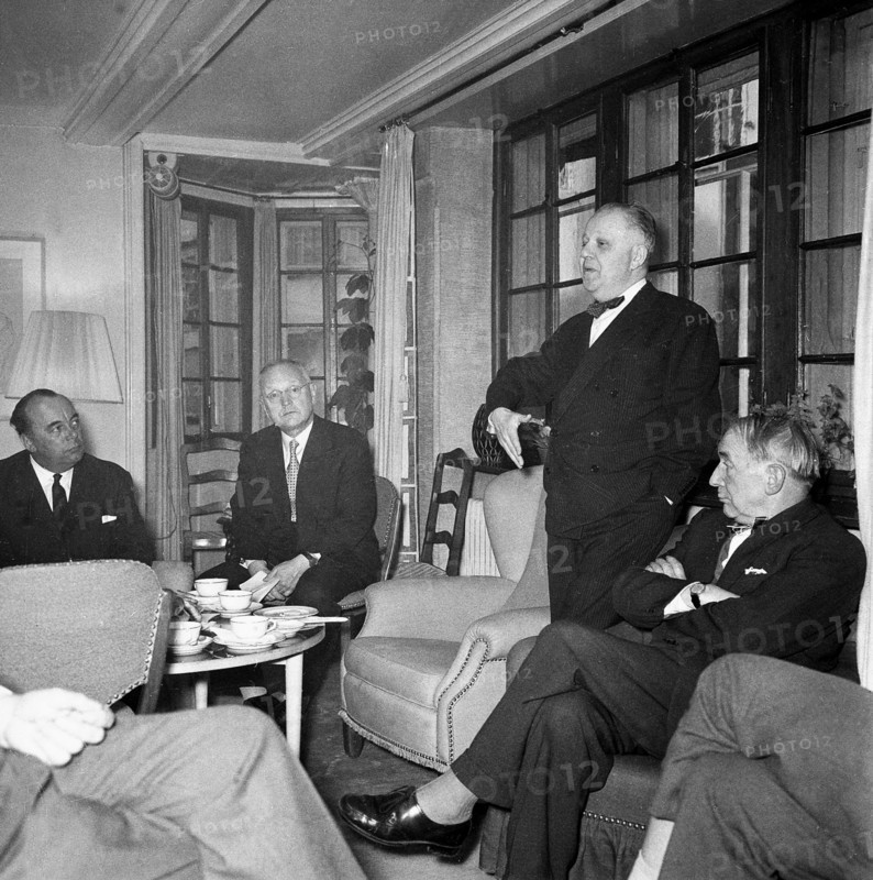 Albert Urfer, mayor Emil Landolt, Jean Villard Gilles, 1959.