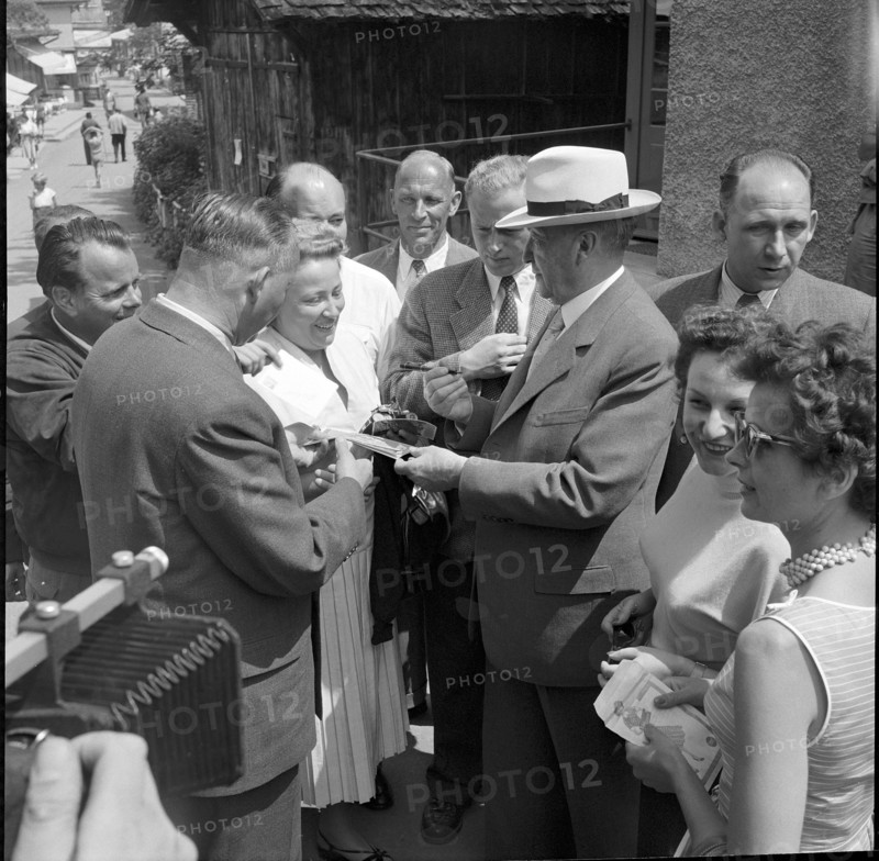 German Federal Chancellor Adenauer in Mürren 1955.