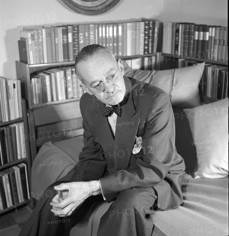 Author Paul Altherr at home, Zurich 1957.