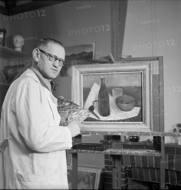Painter Etienne Tach, Peseux 1953 .