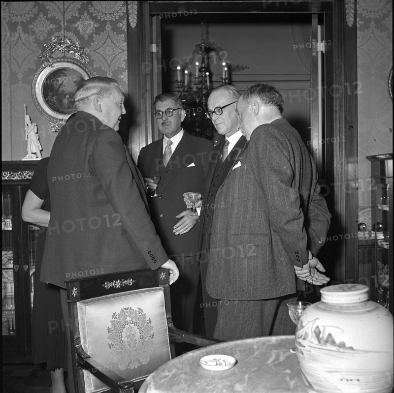 Ludwig Erhard, Karl Kobelt, Rodolphe Rubattel in Berne 1953.