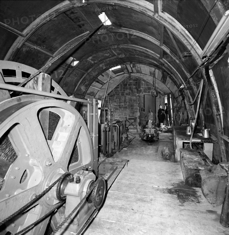 Great Sankt Bernhard tunnel under construction, 1960.