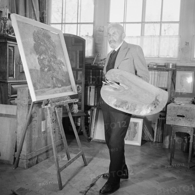 Emil Schill, painter, ca. 1955.