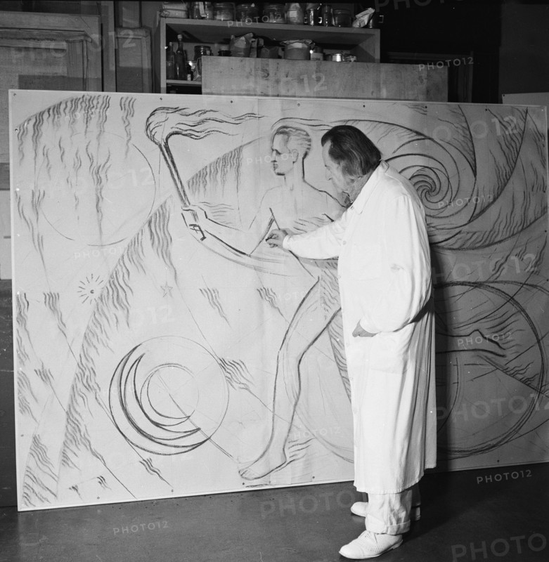 Painter Eugen Niederer, Basel 1951.