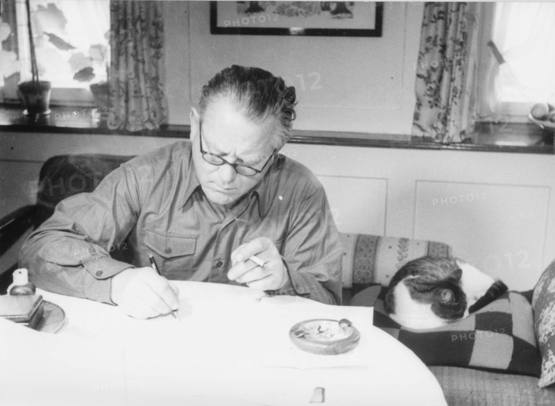 Schaggi Streuli writing, around 1949