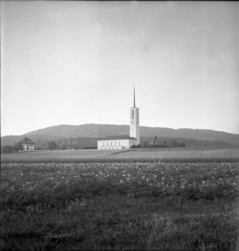 Oftringen church around 1950