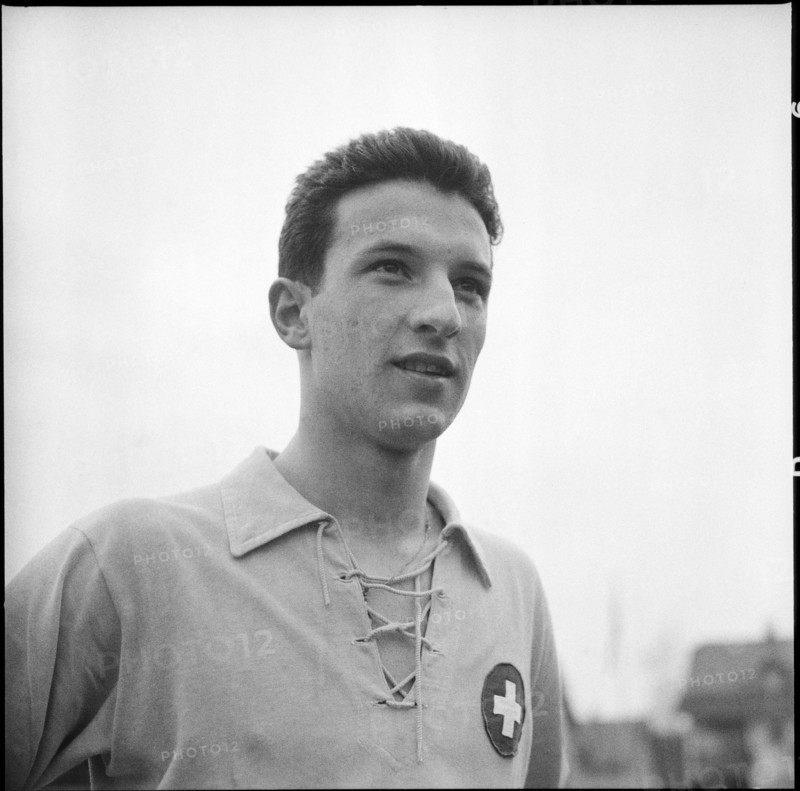 Francesco Chiesa, soccer player, around 1955