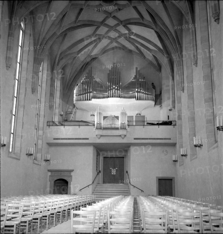 Organ in Wasserkirche Zurich around 1950