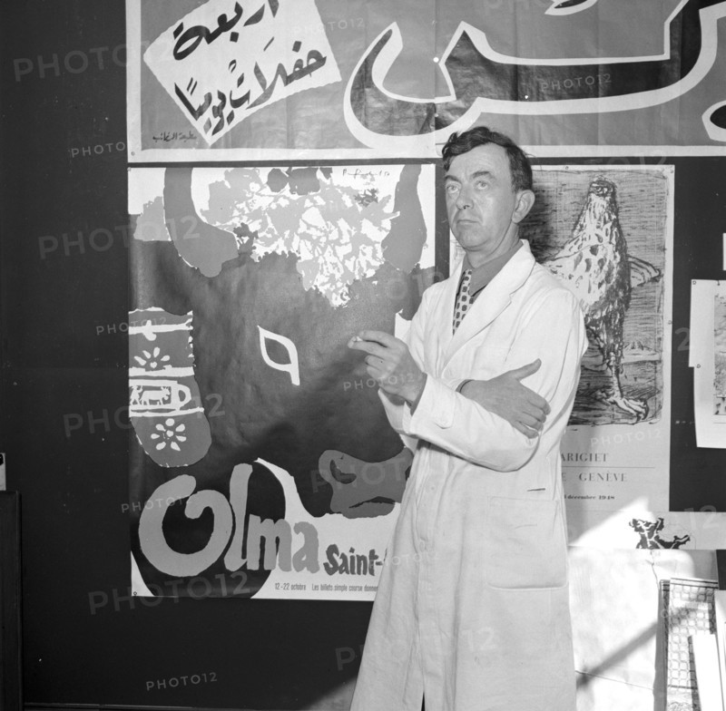 Pierre Gauchat in his studio, 1956
