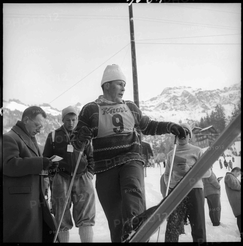 Racing skier Adolf Mathis, 1961