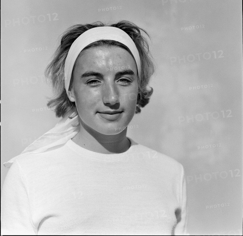Skier Ruth Adolf, ca. 1965