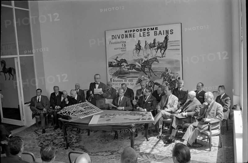 Baron Guy de Rotschild announces construction of race-course in Divonne-les-Bains 1965