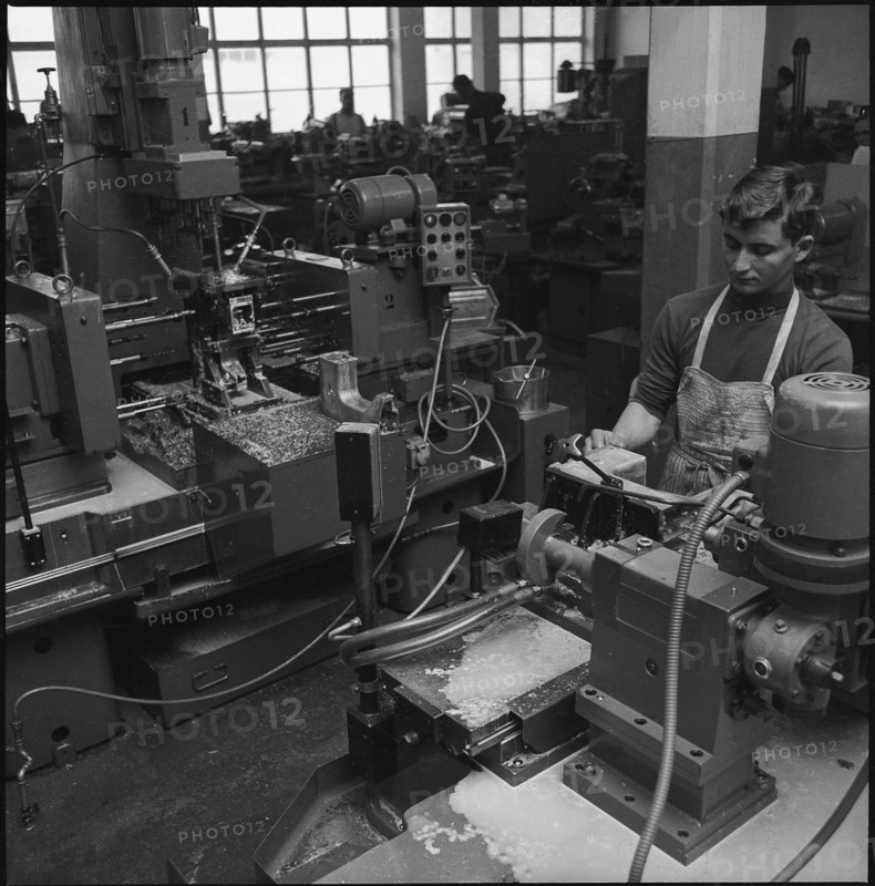 Sewing machine produktion, trade mark Bernina in Steckborn, about 1960