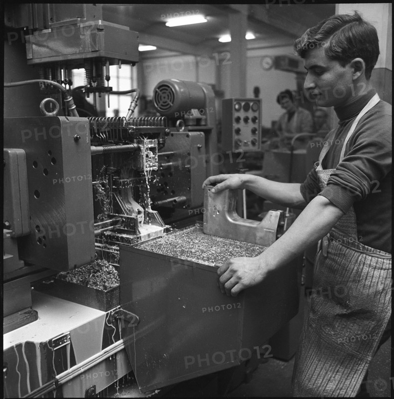 Sewing machine produktion, trade mark Bernina in Steckborn, about 1960