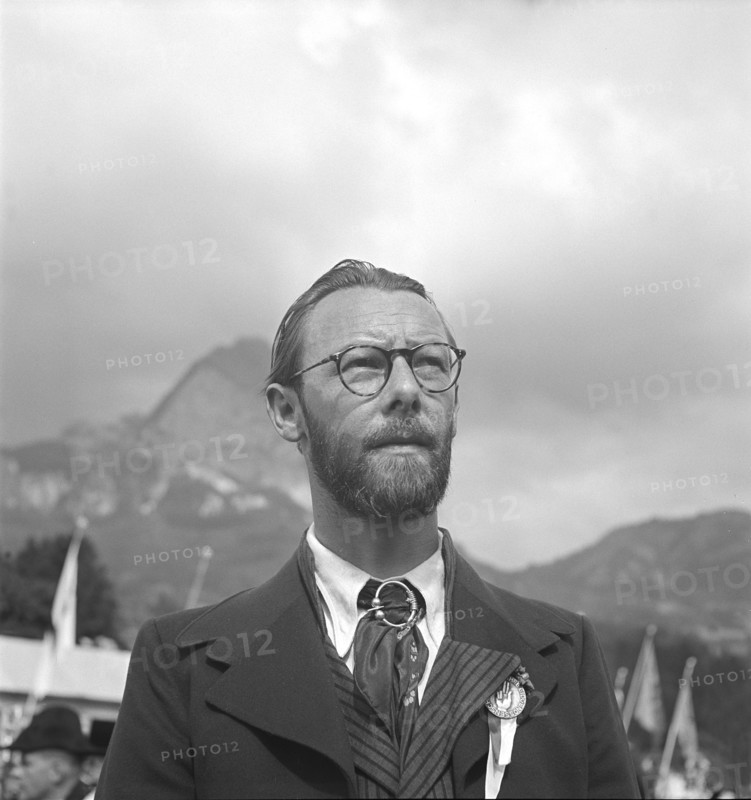 Dr. phil. Oskar Eberle, director of Tell theatre performance. Altdorf ca. 1942
