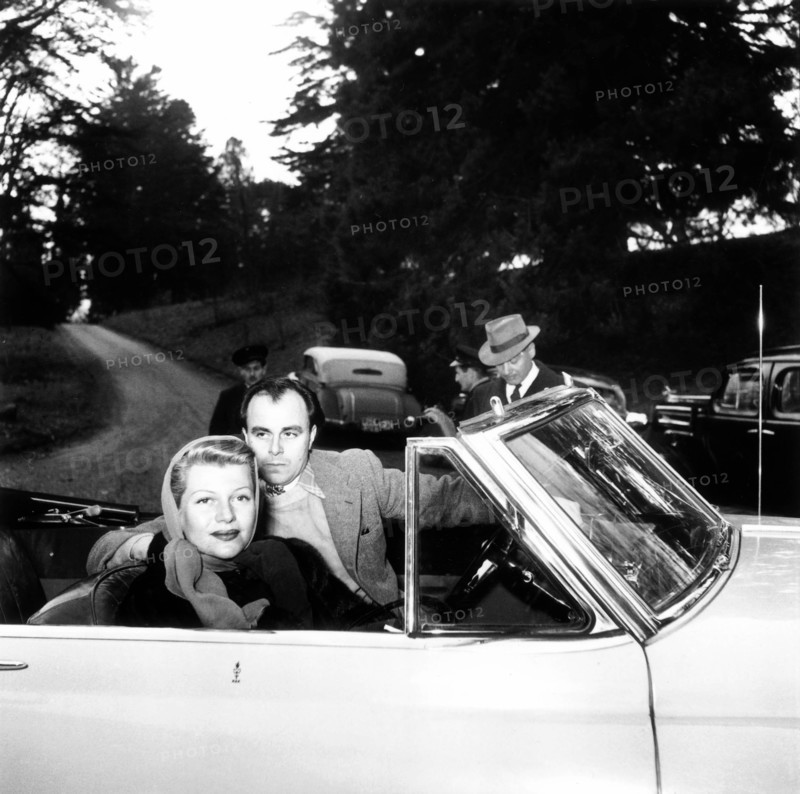 Rita Hayworth and Prince Ali Khan in Lausanne in 1949