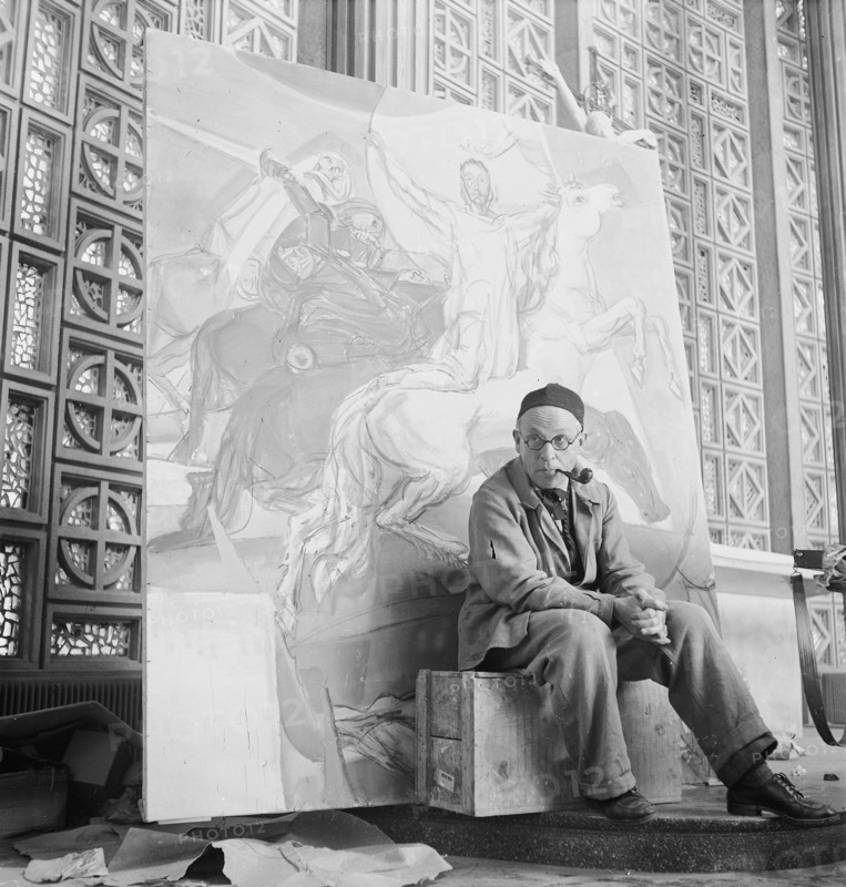 Maurice Barraud, painter around 1945