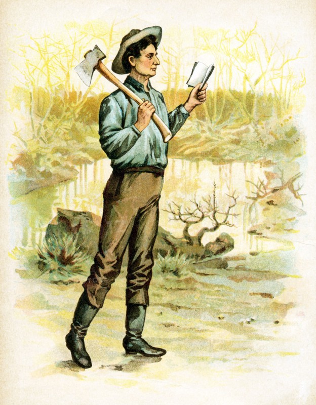 Lincoln as Rail-Splitter