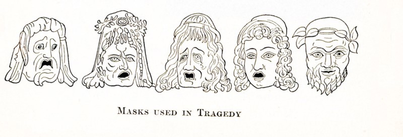 Masks Used in Greek Tragedy.