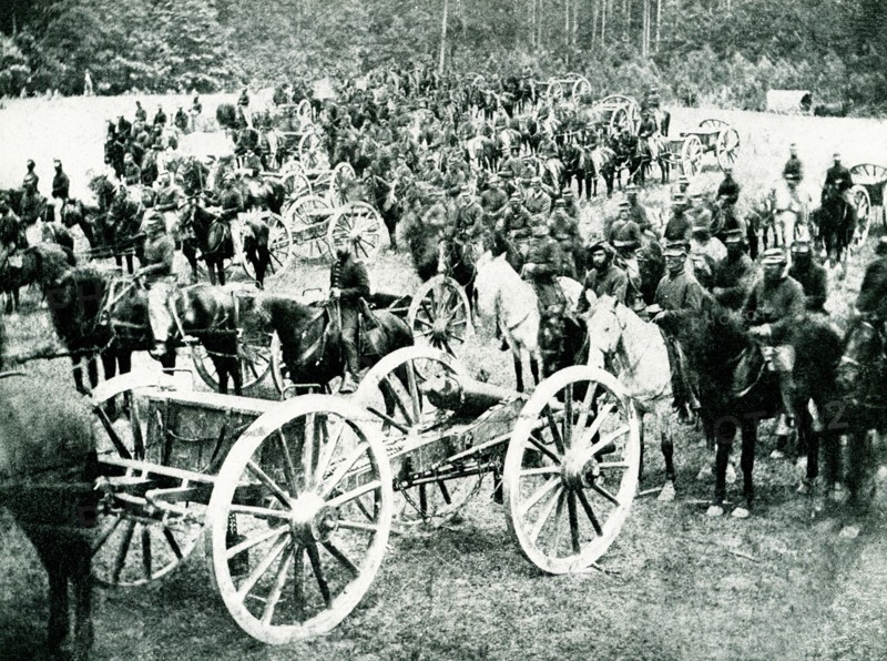 Flying Artillery in attempt of Richmond. The Cannoneers who lept up with cavalry - in this swiftest branch of the service each man rides horseback. Flying artillery refers to artillery trained to rapid evolutions, that is, the men being either mounted or trained to spring upon the guns and caissons when they change position. Richmond, Virginia, served as the capital of the Confederate States of America for almost the entire American Civil War. It was a vital source of weapons and supplies for the war effort, and the terminus of five railroads. The Union made many attempts to invade Richmond.