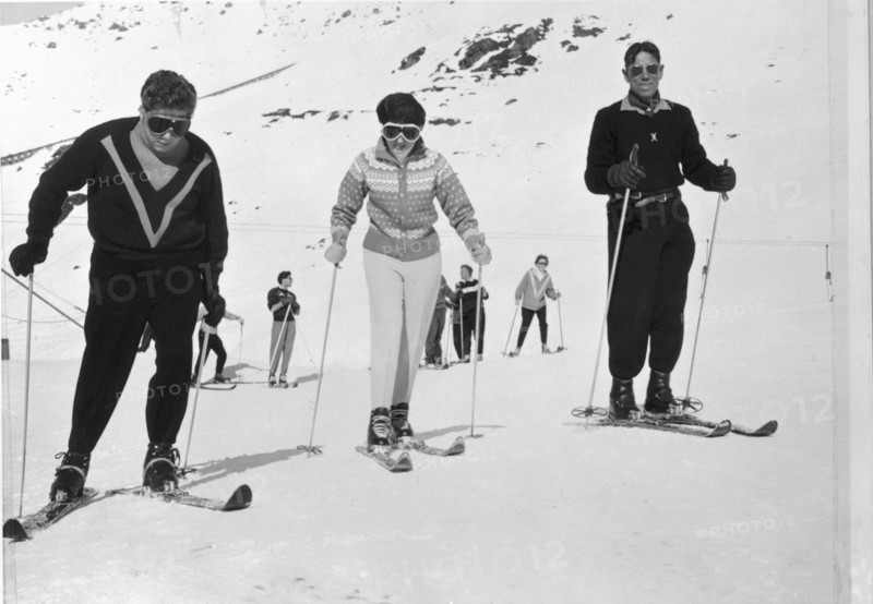 Empress Soraya skiing in St. Moritz, 1958.