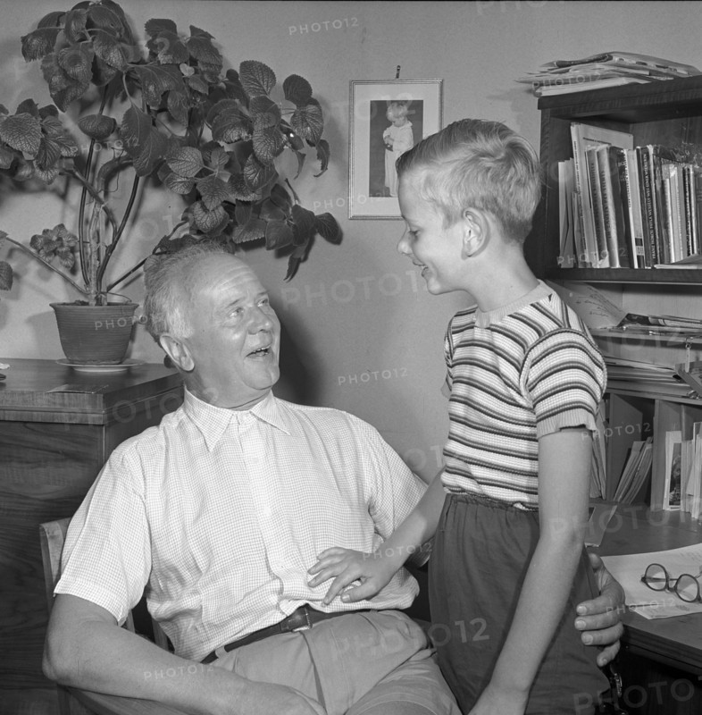 Armin Schweizer with his son, Zurich ca. 1960.