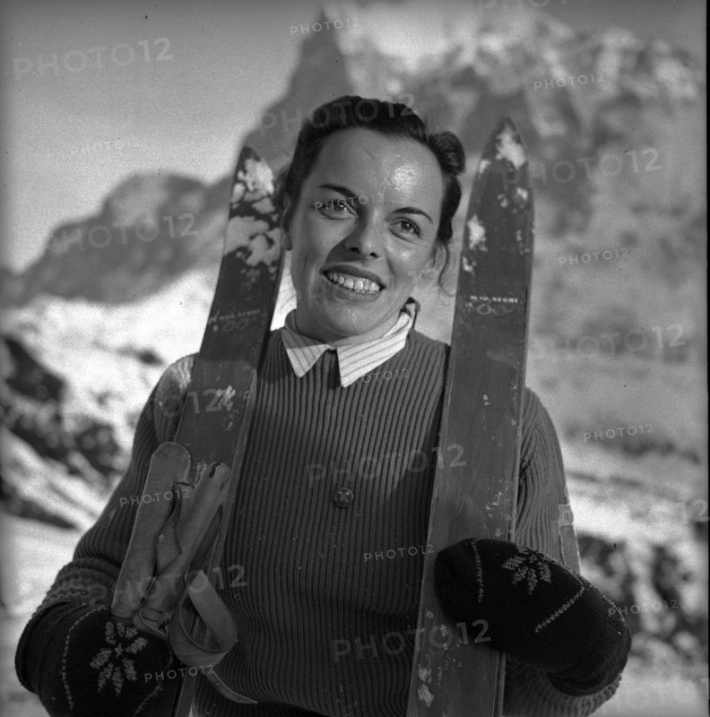 Olympic Games St. Moritz 1948: Celina Seghi.