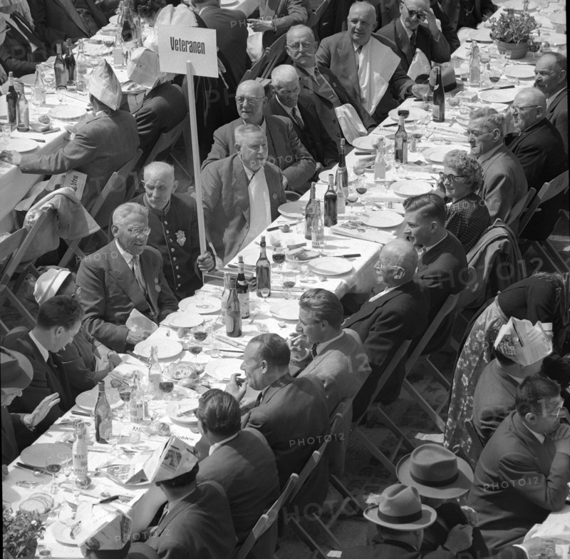 50th anniversary of the Simplon railway tunnel, celebration in the Palace of Stockalper, Brigue 1956.