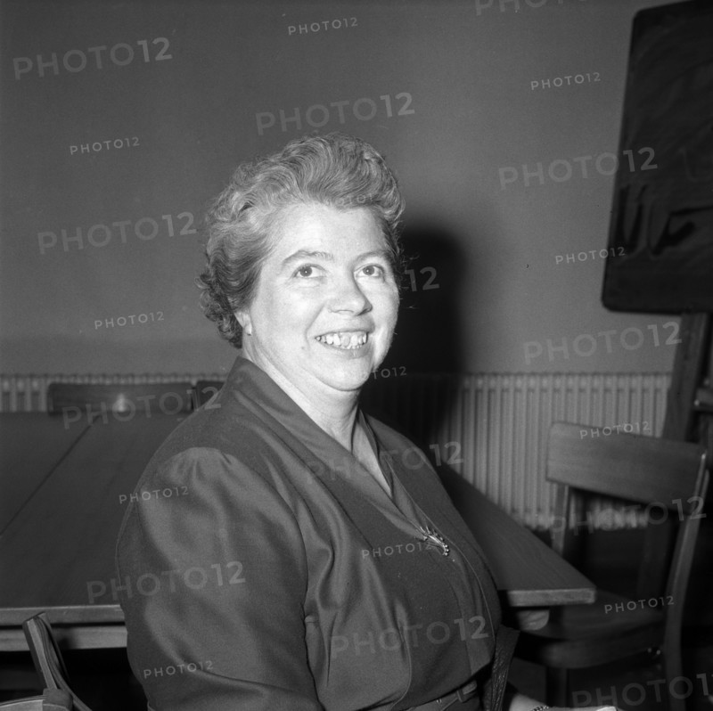 Trudy Spath, first female municipal councellor of Switzerland; Riehen 1958.